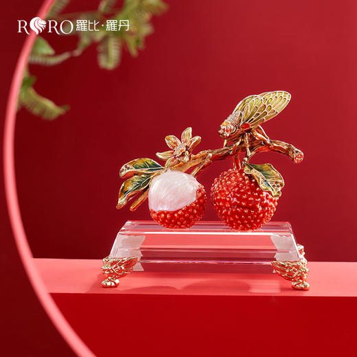 E-LB-31003J 大吉大利荔枝摆件 罗比罗丹 精工珐琅 商品图5