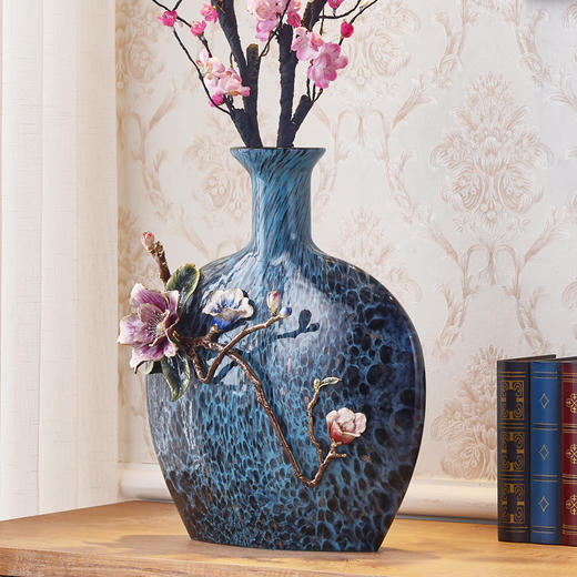 E-N-H0204/0205 诺诗曼 珐琅海棠花瓶 扁瓶 商品图2