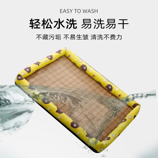 【宠物凉席窝】夏季亚麻高温避暑狗窝藤编垫方形凉窝四季通用 商品图3