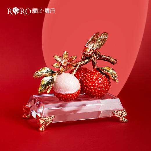 E-LB-31003J 大吉大利荔枝摆件 罗比罗丹 精工珐琅 商品图3