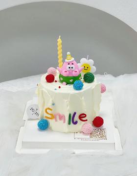 四寸卡通笑脸蛋糕