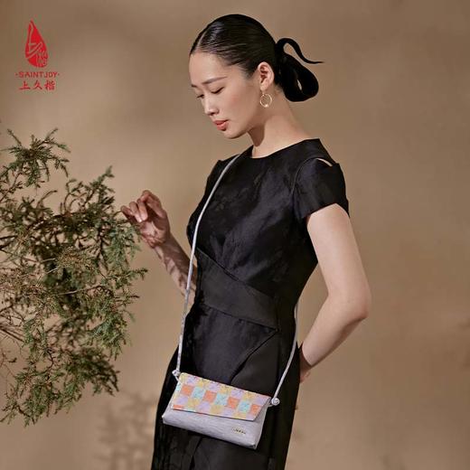 SAINTJOY/上久楷 女式手拿包 斜背包   方方纹 BWS23B2005-1 商品图3