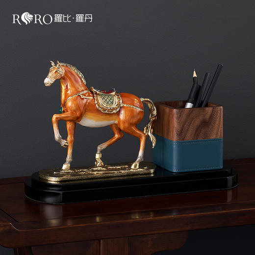 E-LB-91544J 马到成功笔筒 罗比罗丹 精工珐琅 商品图1