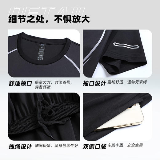 【蜂窝透气 吸湿速干】黑科技运动速干两件套 商品图2