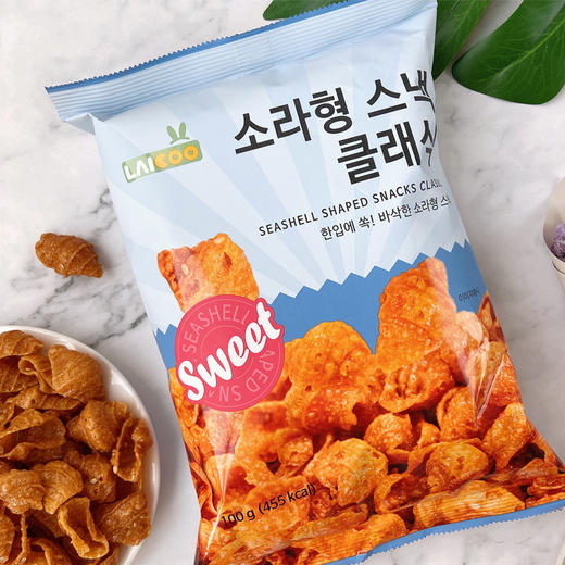 韩国进口涞可海螺猫耳朵酥脆片100g海螺形酥 商品图0
