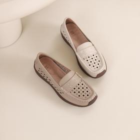 西村名物2024春夏季款通勤舒适洞洞单鞋百搭可爱圆头经典复古鞋X24AH11821