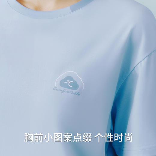 Threegun三枪 【冰泉棉】圆领短袖中裤女士家居套睡衣家居服-82308D021 商品图9