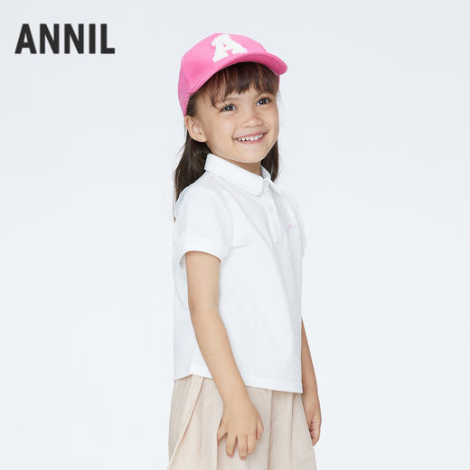 【实体店同款】女童凉感POLO衫翻领短袖上衣夏季新款安奈儿童装XG421700 商品图1
