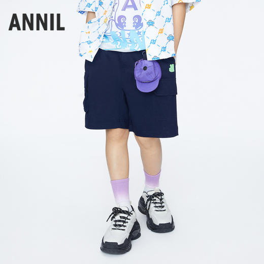 【实体店同款】男童活力工装五分裤裤子新款安奈儿童装AB426607 商品图2
