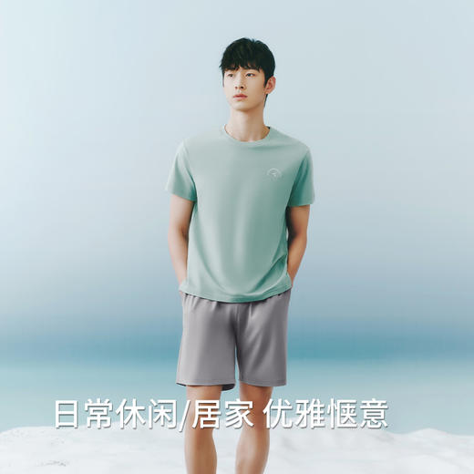 Threegun三枪 【冰泉棉】圆领短袖中裤女士家居套睡衣家居服-82308D021 商品图3