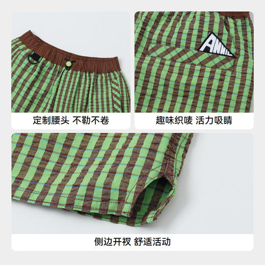 【实体店同款】男童运动风格子中裤裤子夏季新款安奈儿童装AB426656 商品图4