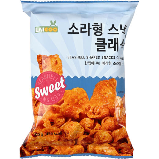 韩国进口涞可海螺猫耳朵酥脆片100g海螺形酥 商品图3