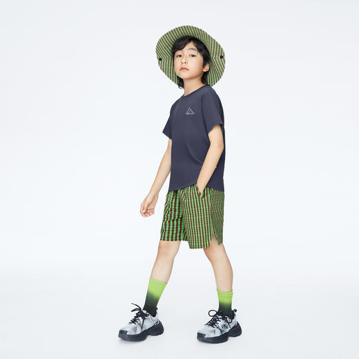 【实体店同款】男童运动风格子中裤裤子夏季新款安奈儿童装AB426656 商品图3