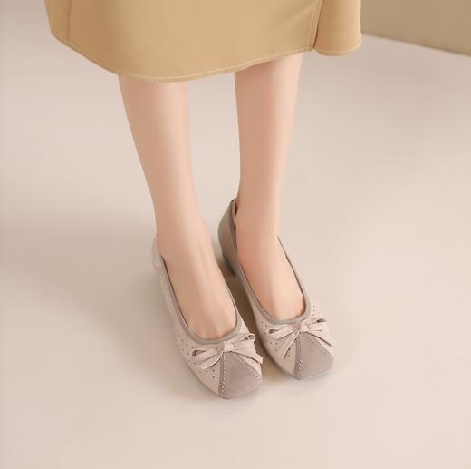 西村名物2024春夏季款通勤舒适洞洞单鞋百搭可爱圆头经典复古鞋X24AH11861 商品图2