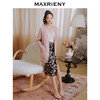 玛克门店发货：【商场同款】MAXRIENY玫瑰印花高腰开叉包臀半裙复古优雅裙子女(货号:MC88SK006) 商品缩略图1