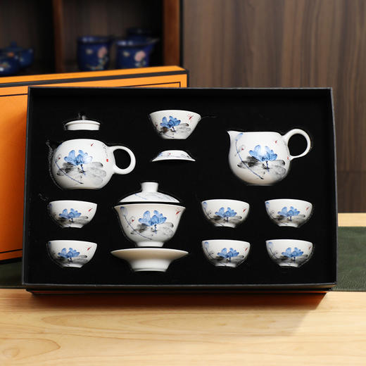 【样品特惠，仅2套，无原包装，无货退款】功夫茶具套装家用客厅办公茶盘茶具亚光品悦荷香西施茶壶茶杯品悦荷香全组(10件套)套装【不支持补差，非质量问题不退不换】S 商品图4