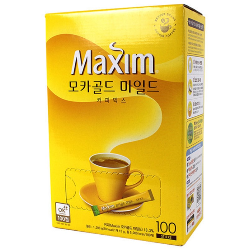 麦馨金摩卡温淳混合咖啡(12gx100)맥심 모카골드 마일드 커피믹스