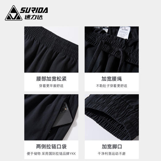 【福利活动】速力达攀峰跑步运动长裤男宽松速干薄款透气弹力束脚裤训练春夏 商品图3