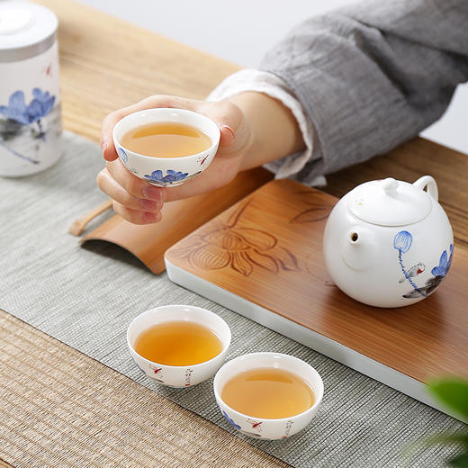 【样品特惠，仅2套，无原包装，无货退款】功夫茶具套装家用客厅办公茶盘茶具亚光品悦荷香西施茶壶茶杯品悦荷香全组(10件套)套装【不支持补差，非质量问题不退不换】S 商品图3