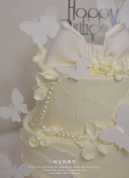 韩系简约蝴蝶结裱花 - 千层生日蛋糕 商品图4