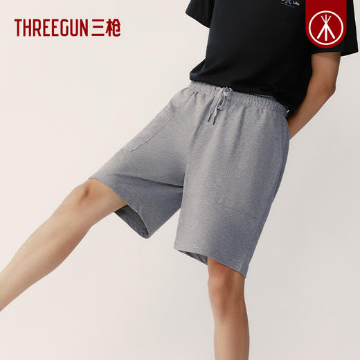 Threegun三枪 【毛圈】休闲男士家居短裤睡裤-50893B011 商品图1