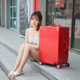 【严选】品质红色行李箱新娘陪嫁结婚拉杆皮箱婚嫁旅行箱/件