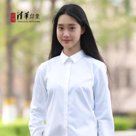 清华文创衬衫女士白色商务款 商品图1