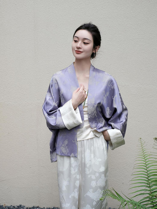 瑕疵|盛唐婧 |双面穿凤戏牡丹真丝外套 商品图6