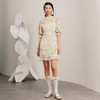 玛克门店发货：浅黄蕾丝泡泡袖收褶连衣裙茶歇裙春MC88DR031F30 商品缩略图0