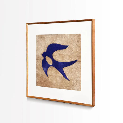 伽罗 JALO 克莱因蓝剪纸风格牛皮画 燕归来&未来可期-下单2天内发货 商品图4
