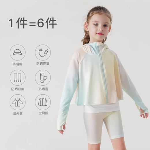 【凉感防晒】马克珍妮女童超轻透气炫彩防晒衣薄外套240365 商品图1