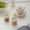 B-BFT2652 沐月巨轮云朵茶具套装 榉木杯座 奶油黄 商品缩略图4