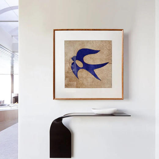 伽罗 JALO 克莱因蓝剪纸风格牛皮画 燕归来&未来可期-下单2天内发货 商品图2