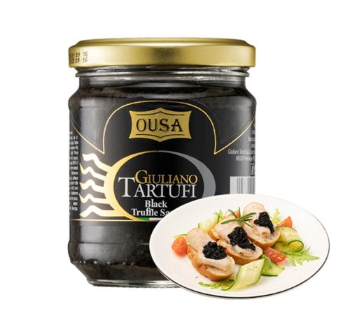 意大利进口欧萨黑松露调味酱80g/瓶意面西餐披萨拌面黑菌牛排 商品图0