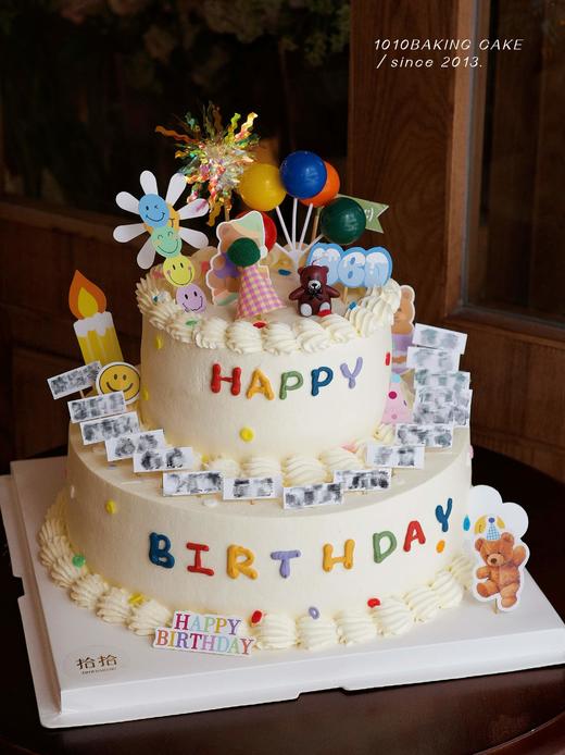 「小朋友·班级生日会」订制名字姓名牌·100%动物奶油（附图6+10寸双层·提前24小时预订） 商品图0