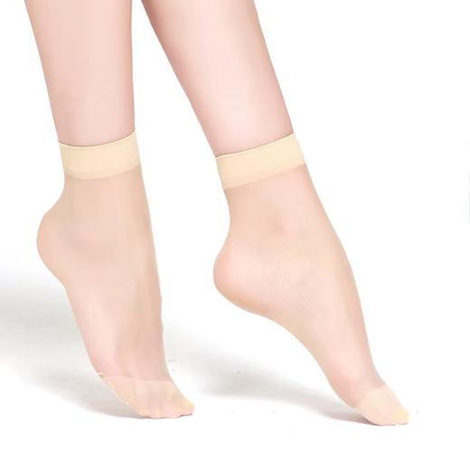 短丝袜女夏季超薄透气女士透明肉色防勾丝水晶丝袜子1双 商品图1