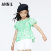 【实体店同款】女童甜美T恤短袖上衣BLUE新款安奈儿童装AG421823 商品缩略图1