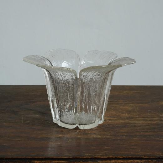 【苏州】1952年芬兰Mantsa Lasjsepat中古花瓣Teralehti系列老玻璃半高花瓶A0211 商品图0