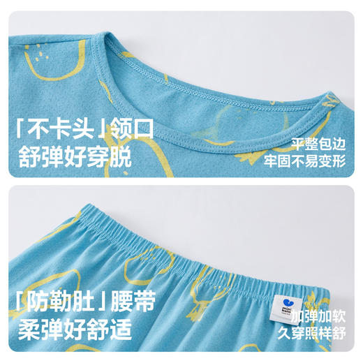 【植物芯呼吸棉】迷你巴拉男女童儿童短袖套装透气纯棉家居服 商品图3