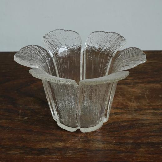 【苏州】1952年芬兰Mantsa Lasjsepat中古花瓣Teralehti系列老玻璃半高花瓶A0211 商品图1