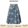 玛克门店发货：【Day Dreaming-主题纪念款】MAXRIENY华丽复古感牛仔百褶半裙(货号:MC85SK077) 商品缩略图0
