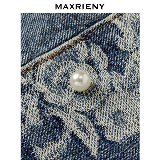 玛克门店发货：【Day Dreaming-主题纪念款】MAXRIENY华丽复古感牛仔百褶半裙(货号:MC85SK077) 商品图2