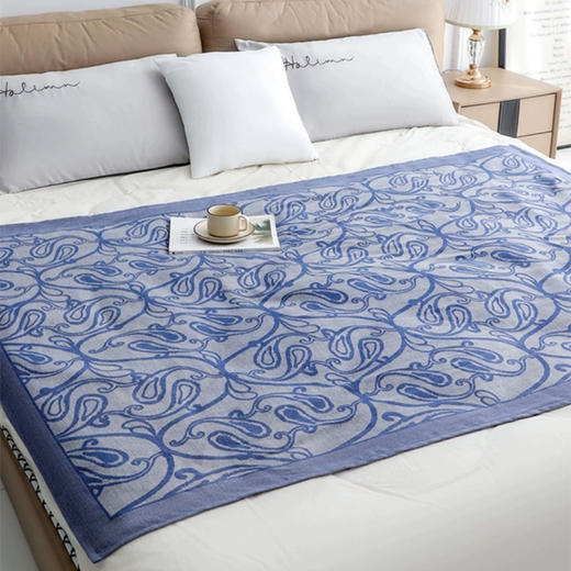 航空盖毯轻奢抗皱磨毛毯柔软亲肤 针织印花 午睡毯沙发毯 加倍生活 商品图2