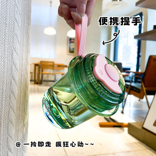 【19.9元】春夏新款大容量食品级塑料水杯学生上学男女户外运动便携水杯聚 商品图3