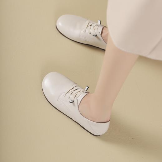 西村名物2024年春季新款舒适平底软皮乐福鞋深口单鞋X24AM13801 商品图4