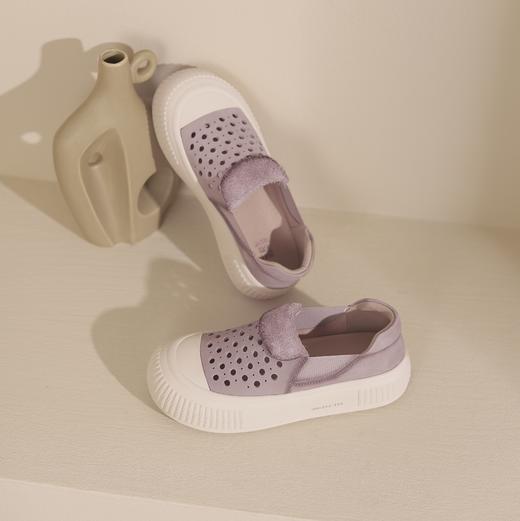 西村名物2024年春季新款平底洞洞空鞋小白鞋X24AH13791 商品图5