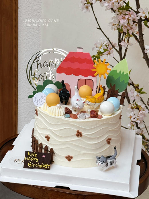 「猫肥家润·猫咪蛋糕」乔迁暖居·100%动物奶油（附图6寸·提前3天预订） 商品图0