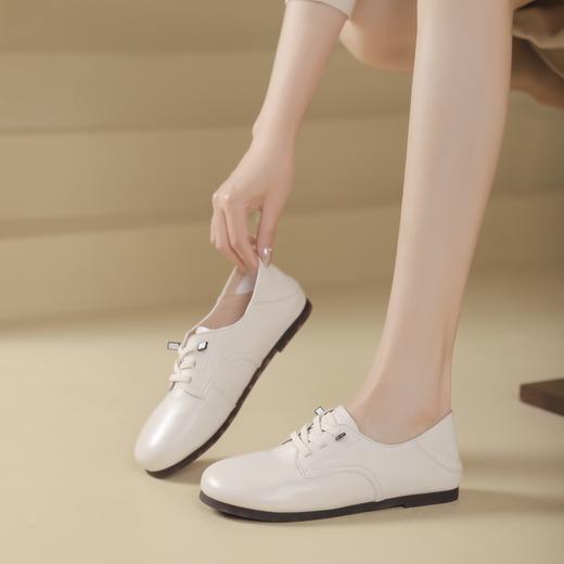 西村名物2024年春季新款舒适平底软皮乐福鞋深口单鞋X24AM13801 商品图2