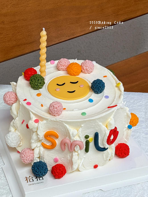 「彩虹·阳光·笑脸」翻糖巧克力·100%动物奶油（附图5寸·提前48小时预订） 商品图0