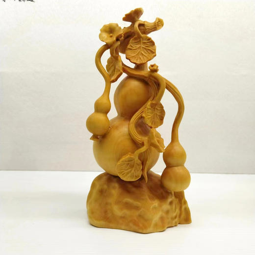 精雕福禄葫芦°大款&小款黄杨木摆件 商品图1